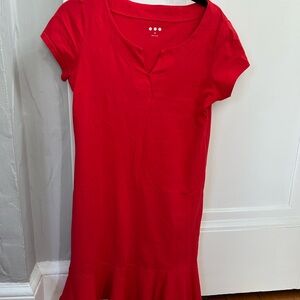 Three dots dress red